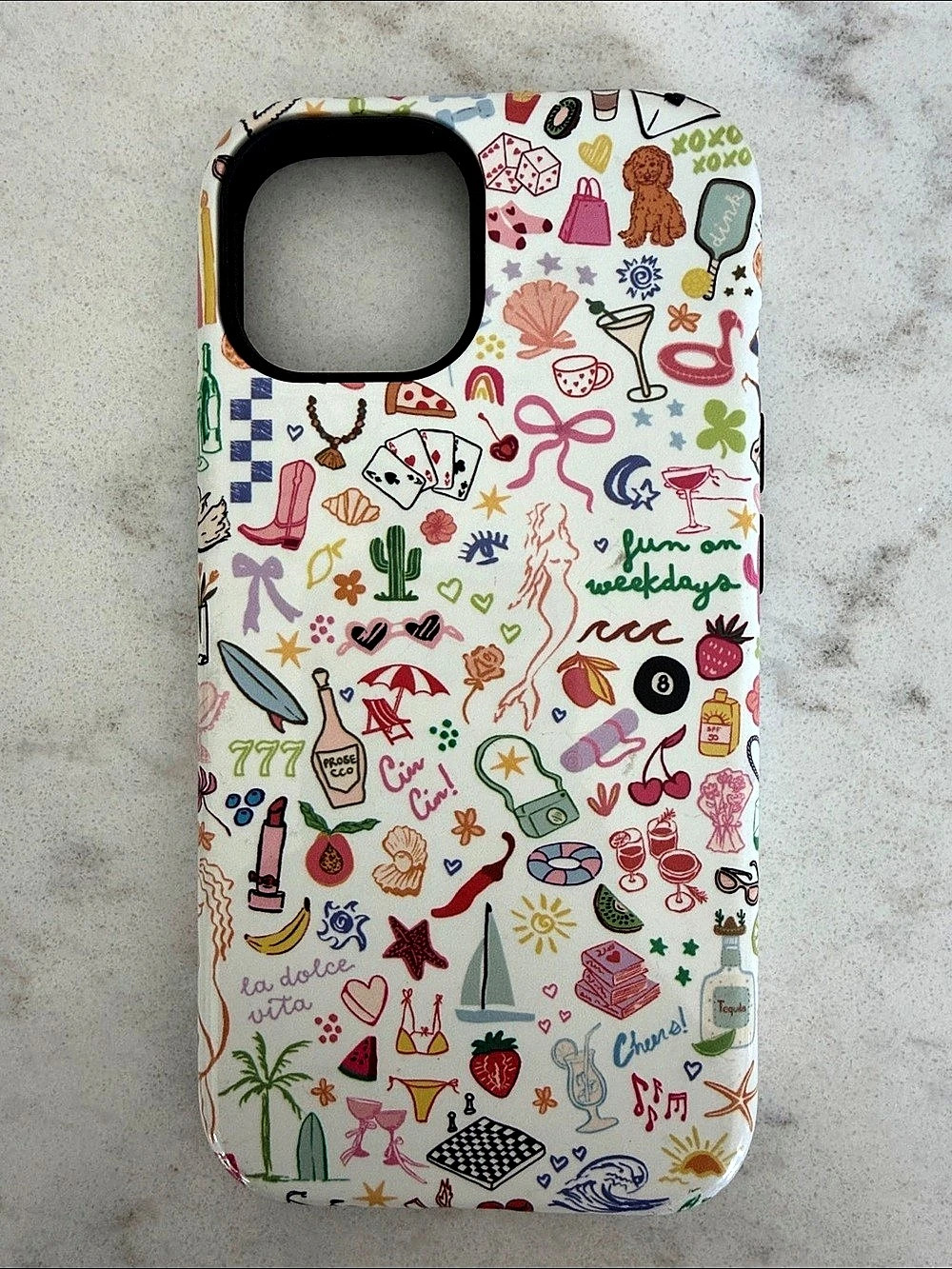 Casely All the Fun Things | Fun on Weekdays Case Phone Case White & Multicolor